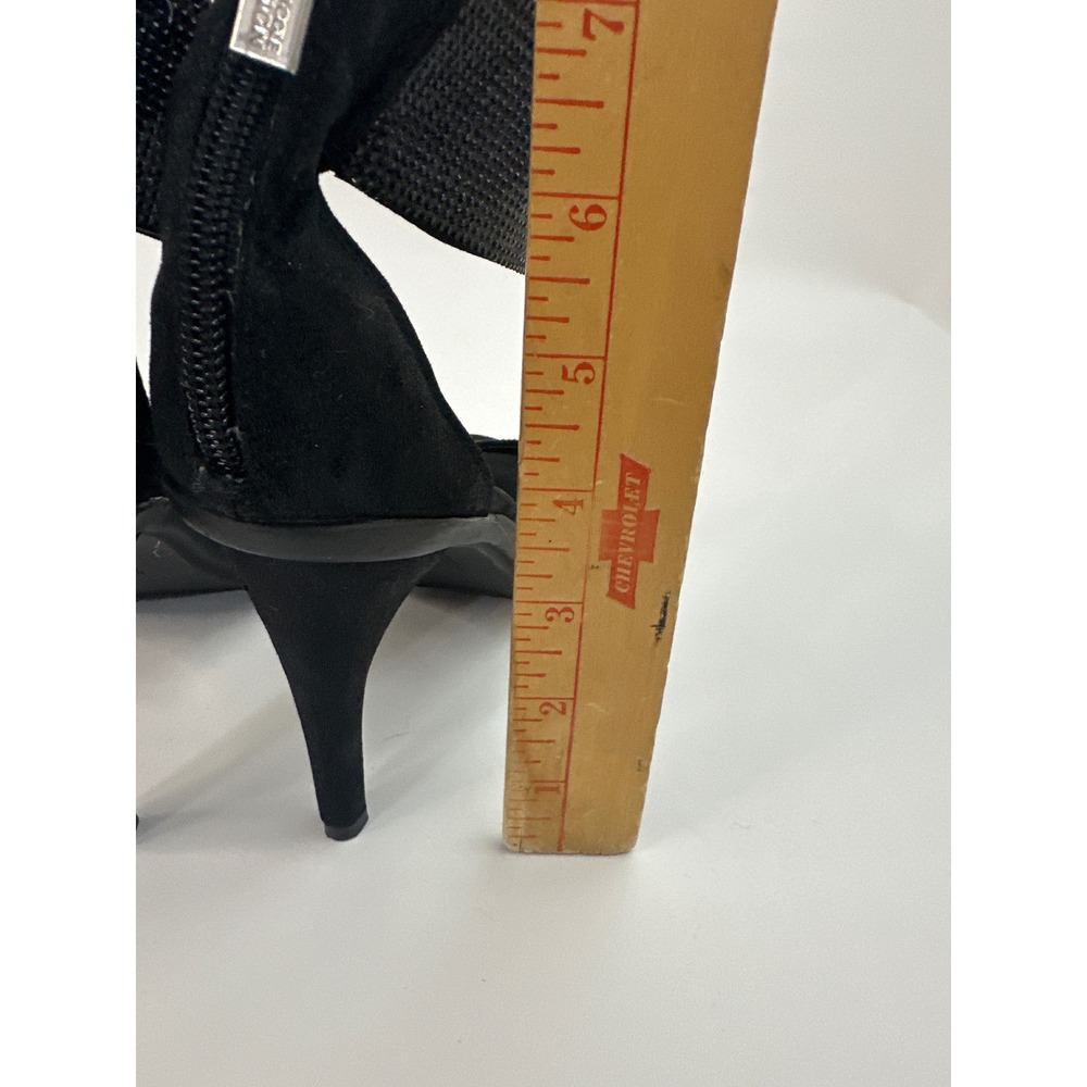Kenneth Cole Reaction Heels Rhinestone Ankle Strap Stiletto Black 6.5 Sandals‎ - Picture 6 of 7